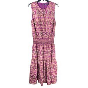 ⭐️ Lauren Ralph Lauren Tiered Sleeveless Dress Purple Plum Sz Large Spring
